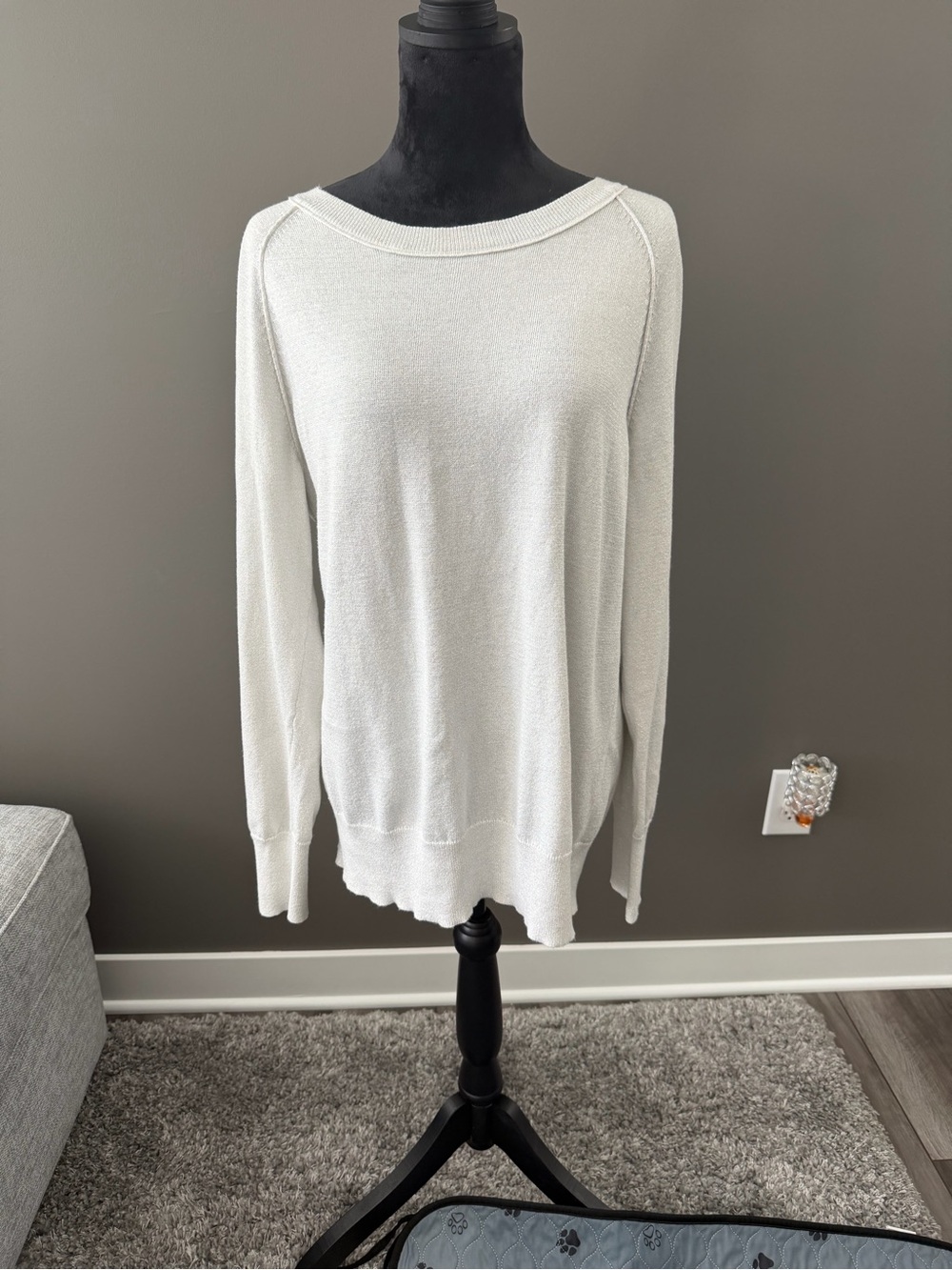 MEW Light Cream/Grey with a little sparkle- Women’s Knit Sweater
#145